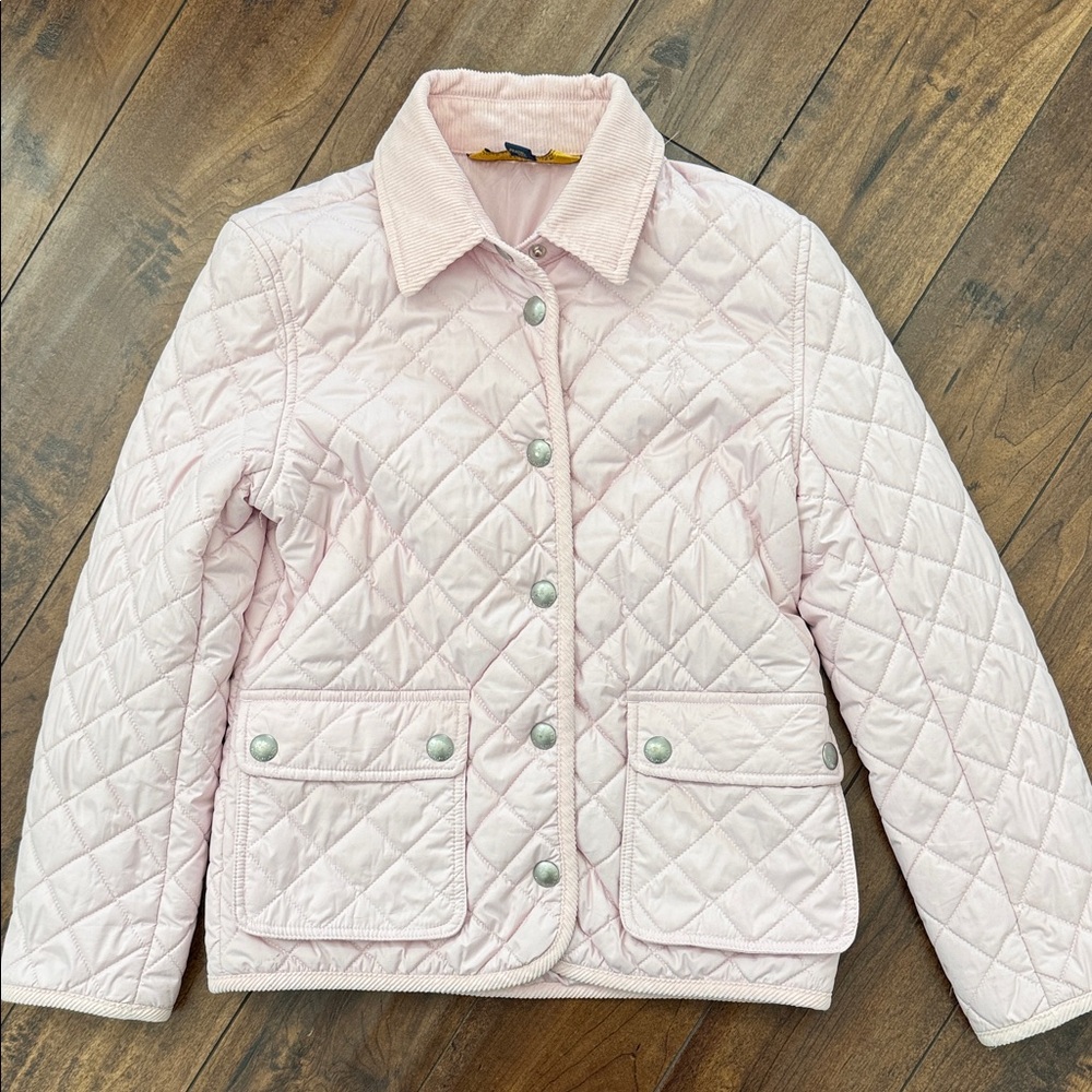 EUC Ralph Lauren Light Pink Quilted Barn Jacket M (8-10)